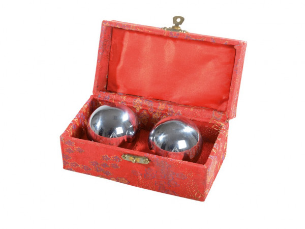 Chinesische Kugeln mit Klang, silber / chrom