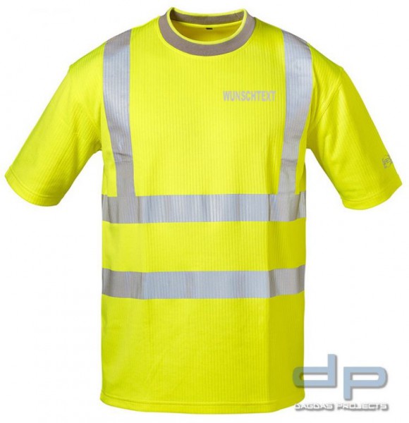 SAFESTYLE® Warnschutz-T-Shirt in Gelb mit Aufdruck nach Wunsch