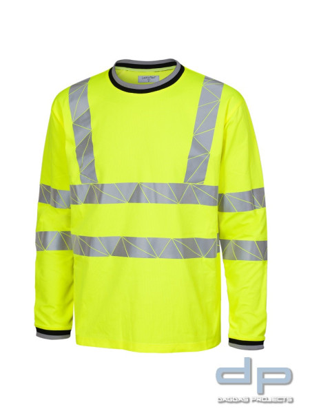 LeiKaTex® | view | Langarmshirt | Warnschutz | in Warnorange/Grau und Neongelb/Grau