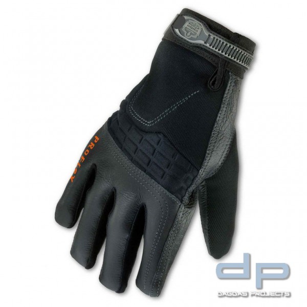VGO PA7726 Sicherheitshandschuhe – Leder, Anti-vibration, Touchscreen-tauglich