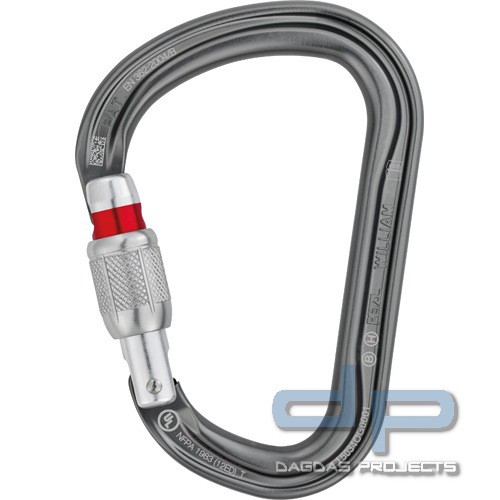 PETZL WILLIAM SCREW-LOCK Alu-Karabiner