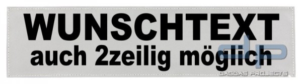 Reflexschild - matt - Klett - 44x11cm - silber - Wunschtext