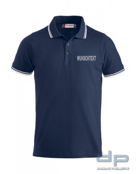 Behörden Poloshirt Piqué Navy mit Aufdruck nach Wunsch Farbe: navy Größe: XL