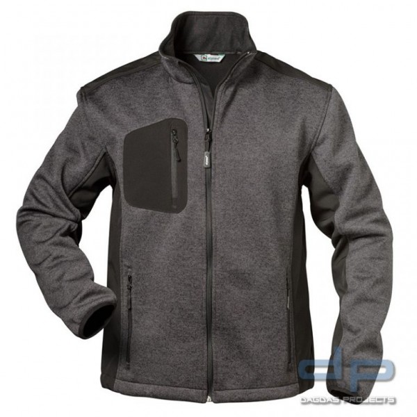 Fleece-Jacke in Dunkelgrau/Schwarz