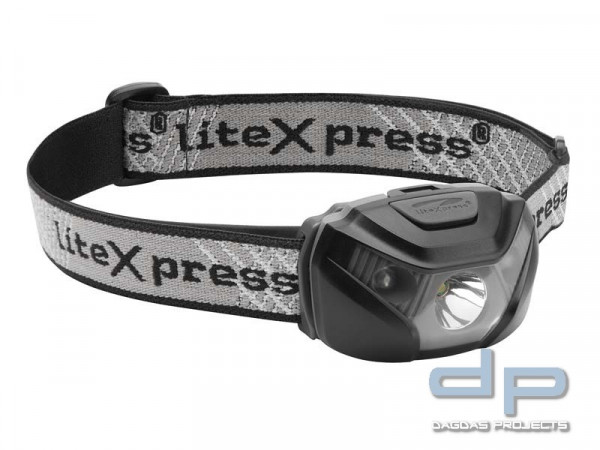 LiteXpress LED-Kopflampe COMPETITION, 1 HL-LED 3W, 2 LEDs, schwenkbarer Lampenkopf