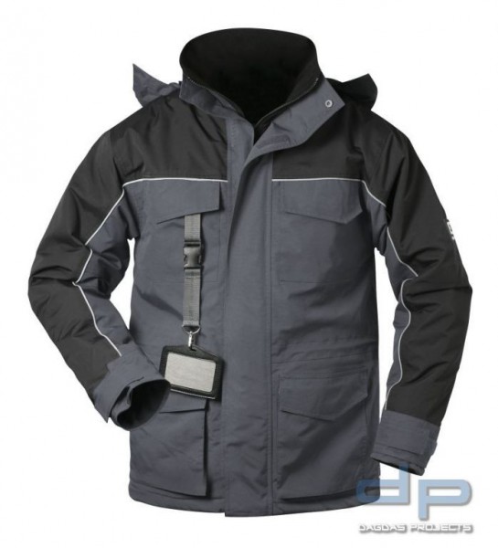 Thermo Jacke in Grau/Schwarz