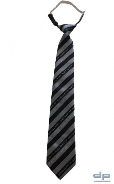 Security Krawatte im Streifen Design Farbe: Anthrazit/Silber