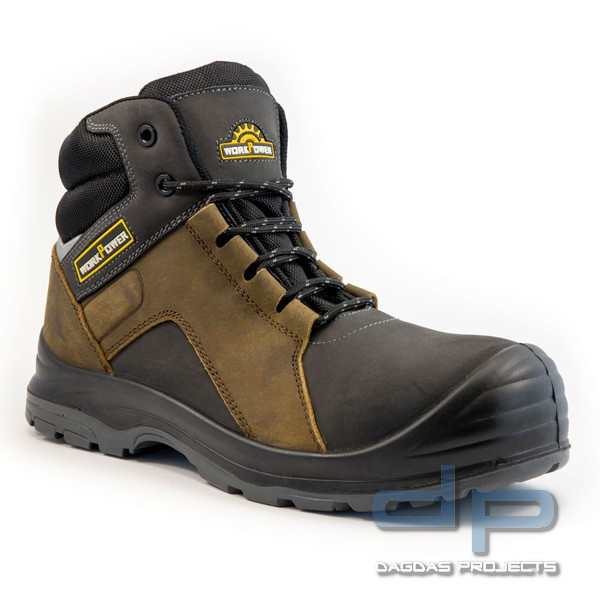 Arbeitssicherheitsstiefel S3 in grau-braun