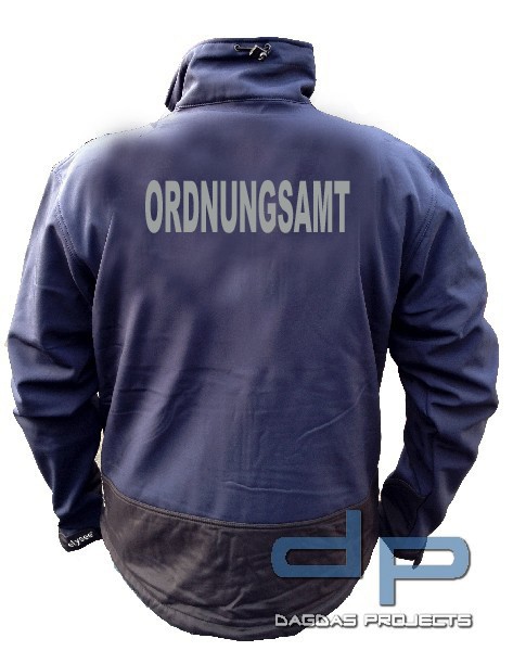 Behörden Softshell Jacke blau/schwarz ORDNUNGSAMT