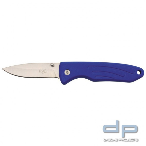 Klappmesser, Einhand, blau, TPR Griff