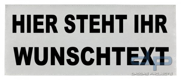 Reflexschild - matt - Klett - 38x16cm - silber - Wunschtext