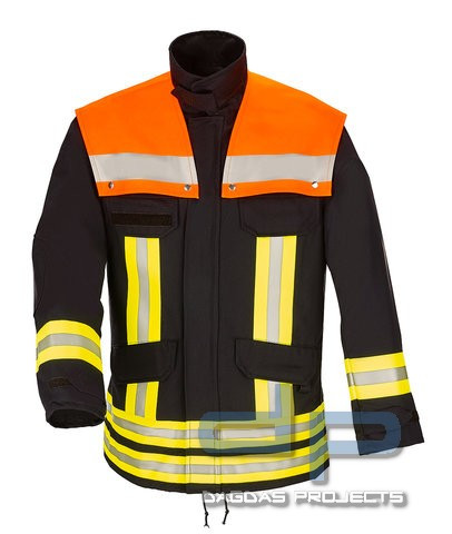 Einsatzjacke Oberstdorf EN 11612 HuPF Teil 2 und 3 (08/99) Aramid/Viskose FR, 265 gr./m²