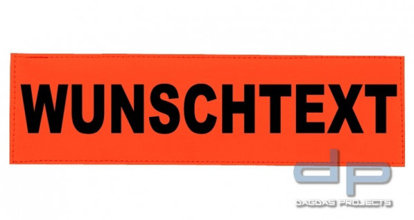 Reflexschild - matt - Klett - 28x8cm - leuchtrot - Wunschtext - 3M Scotchlite 8986