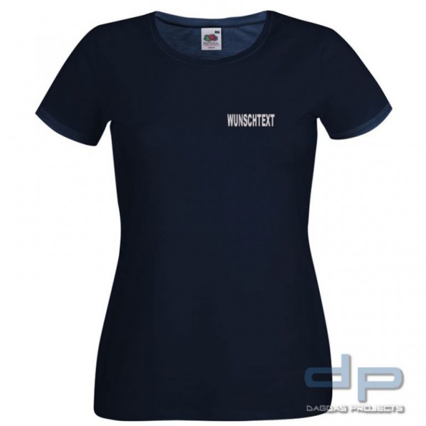 Damen T-Shirt Crew Neck T mit Wunschaufdruck in verschiedenen Farben
