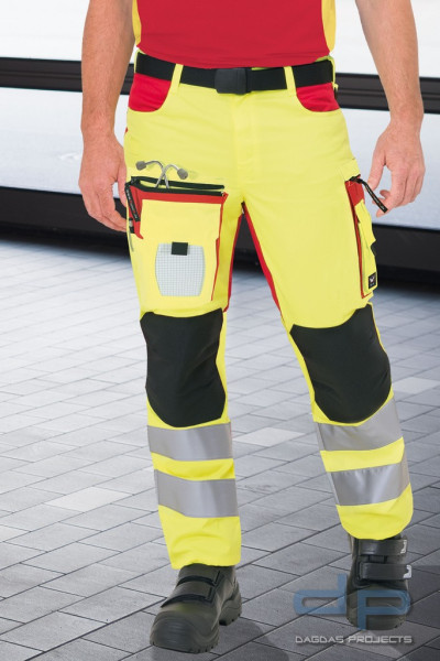 Warnschutzhose HORNET 3 (leuchtgelb/rot)
