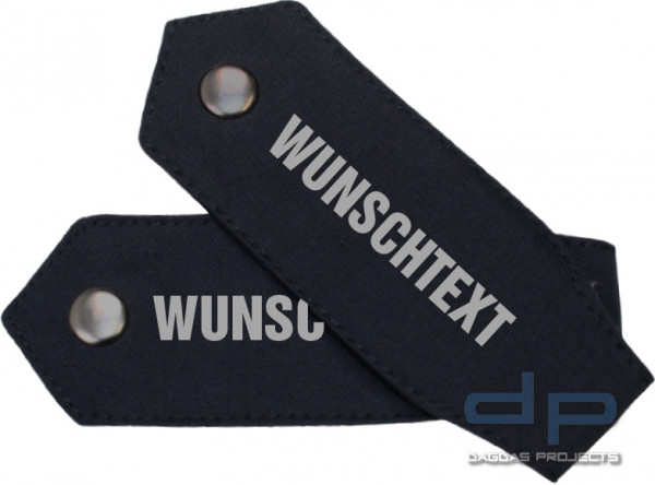 Schulterklappenpaar mit Druckknopf für Strickjacke und Diensthemd inkl. Wunschaudruck