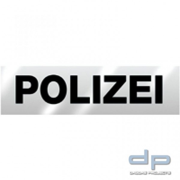KFZ Magnetschild - POLIZEI - weißer Hintergrund - zugelassen bis 200 km/h - 50x10cm