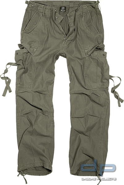 Brandit M-65 Vintage Trousers in Oliv