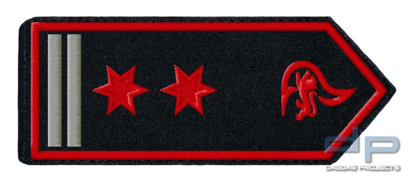 Schulterklappenpaar Feuerwehr, Baden-Württemberg Oberfeuerwehrmann / Oberfeuerwehrfrau als Abt-Kdt /