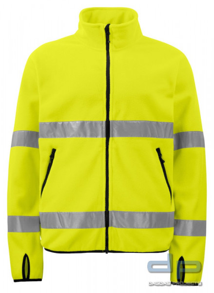 Projob 6327 FLEECE JACKE EN ISO 20471 KLASSE 3 in Gelb und Orange