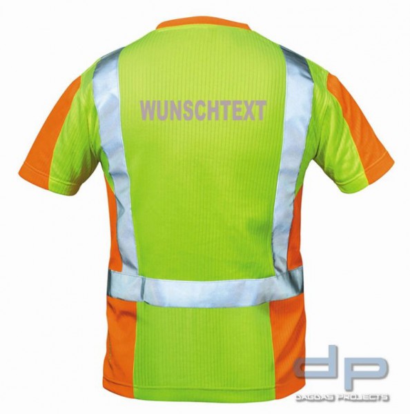 Behörden 3M T-Shirt mit Aufdruck nach Wunsch in reflex silber in Gelb/Orange