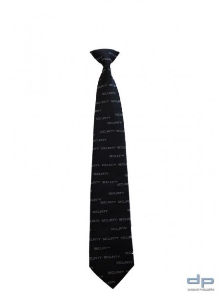 Security Krawatte im Allover Design Farbe Anthrazit mit Vorsteckclip