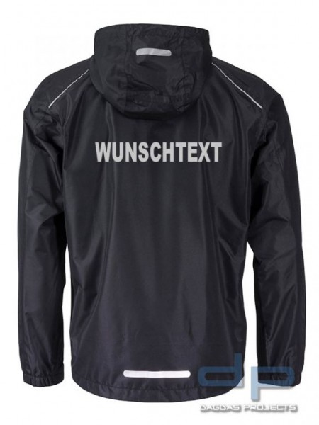 Mens’ Rain Jacket Regenjacke Windbreaker mit Wunschaufdruck in Reflex Silber in verschiedenen Farben
