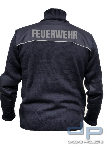 Feuerwehr Strickjacke mit Reflexaufdruck FEUERWEHR