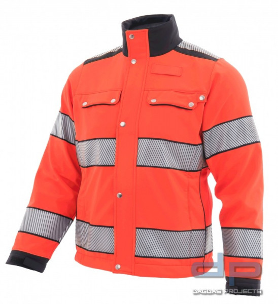 Softshelljacke Modell Champion, leuchtrot / marine