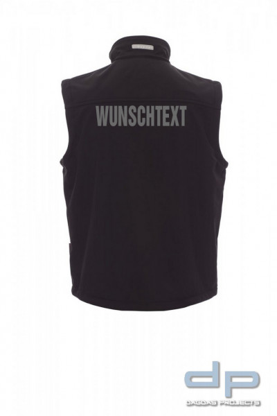 Payper Herren Weste ,,Bering&#039;&#039; in Schwarz und Dark Navy mit Aufdruck nach Wunsch