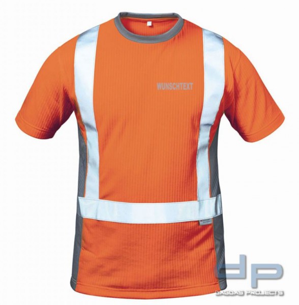 Behörden 3M T-Shirt mit Aufdruck nach Wunsch in reflex silber in Orange/Grau