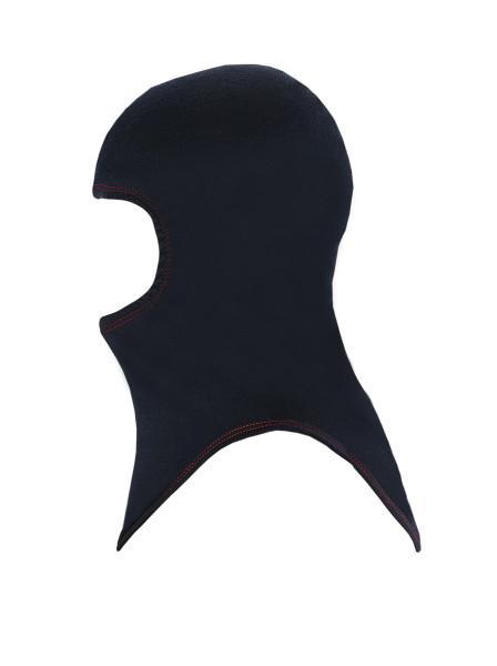 Kopfschutzhaube aus Euramid Zwei-Lagen-Aufbau mit verlängertem Brust- und Rückenteil und Gummizug
