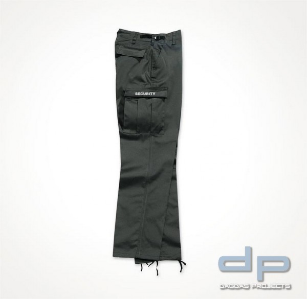 Security HOSE SCHWARZ mit Aufdruck auf beiden Seiten SECURITY Größe: 5XL
