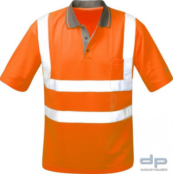 SAFESTYLE® Warnschutz-Poloshirt in Orange mit Wunschbedruckung