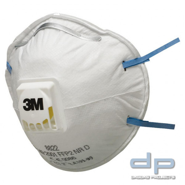 3M® Atemschutzmaske "8822" FFP2 NR D vorgeformte Partikelmasken mit Ausatemventil