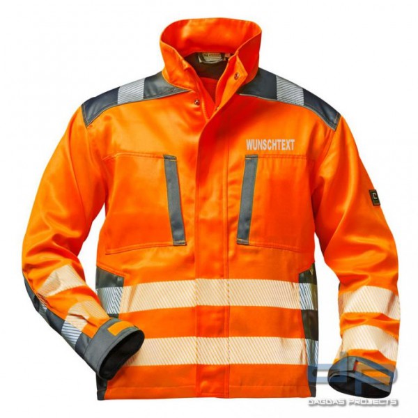 3M Warnschutzbundjacke mit Aufdruck nach Wunsch in reflex silber in Orange/Grau